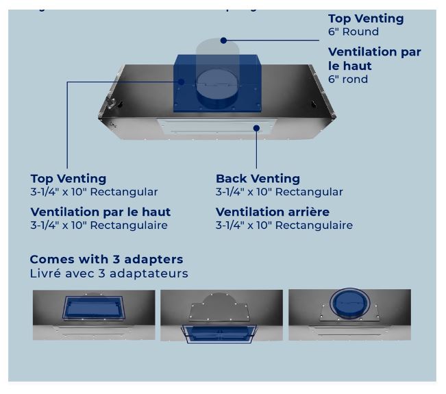 Hauslane 36\" Under Cabinet Range Hood - UC-PS18WHT-36