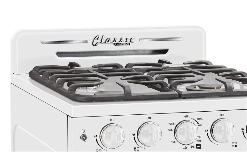 Unique Gas Ranges Classic Retro by Unique 24-Inch Convection Gas Range - UGP-24CR W - The ...