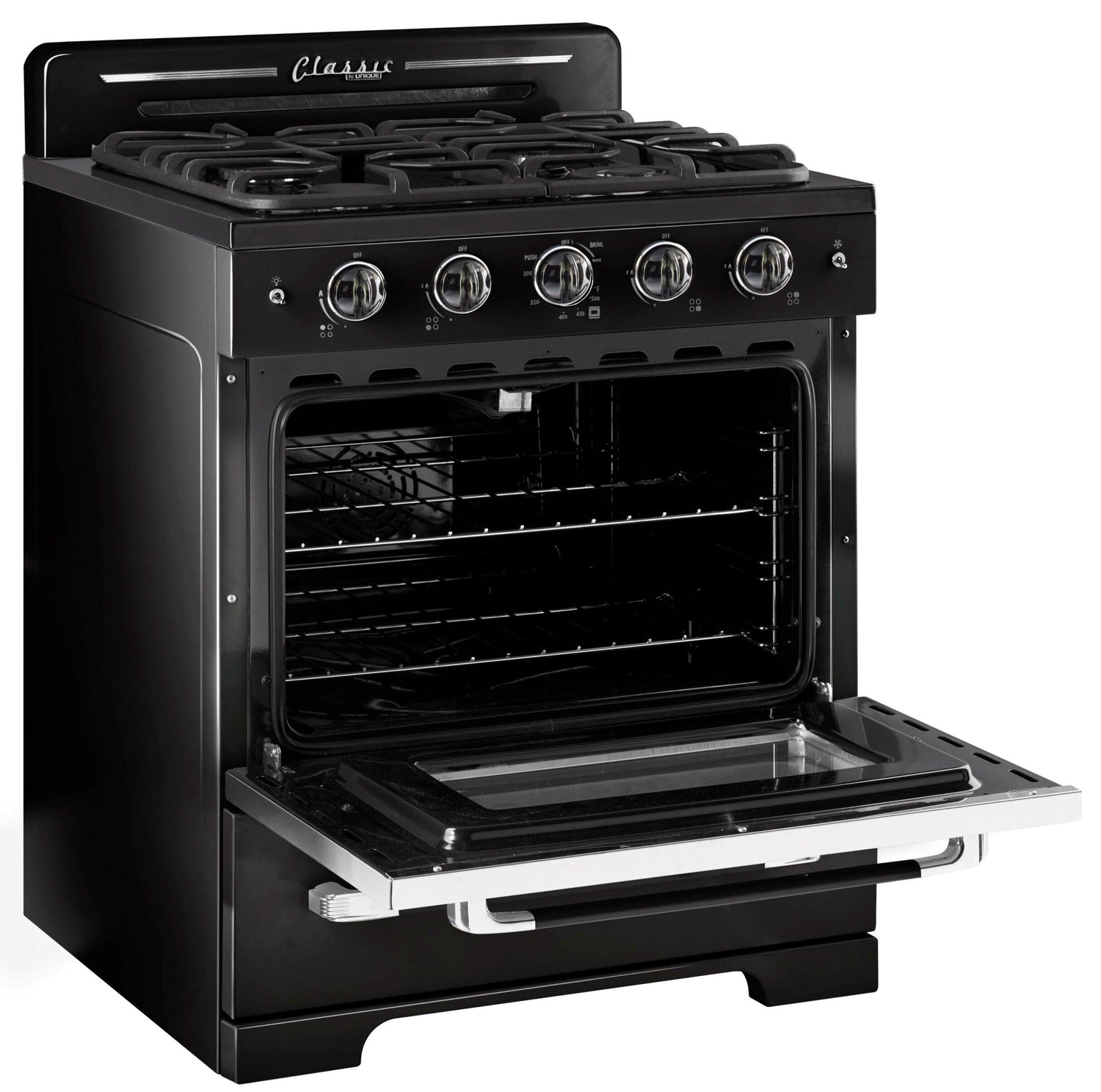 Unique Gas Ranges Classic Retro by Unique 30-Inch Convection Gas Range - UGP-30CR B - The ...