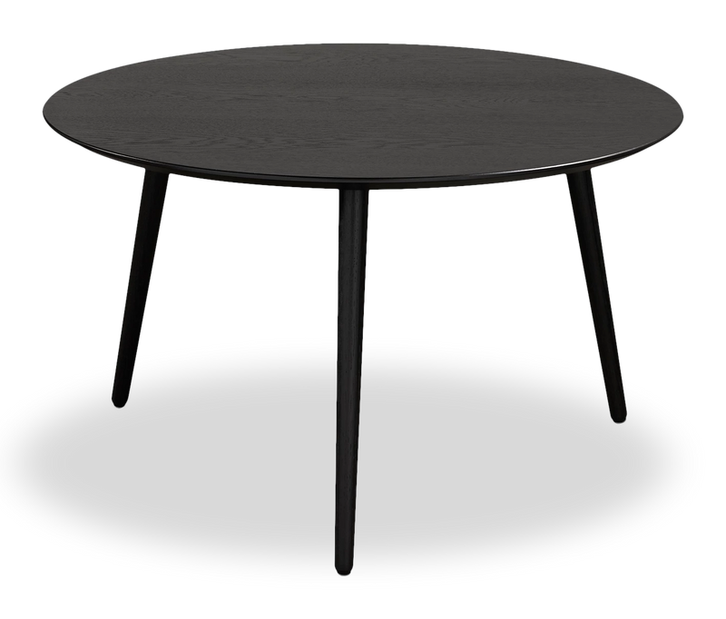 Viola 29.5\" Modern Round Top Coffee Table – Black Ash 