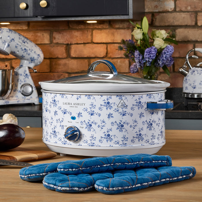 Laura Ashley 6.5 L Large Capacity China Rose Slow Cooker - VQ-SLWC6L-LACR-CA
