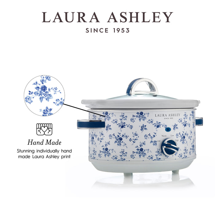 Laura Ashley 6.5 L Large Capacity China Rose Slow Cooker - VQ-SLWC6L-LACR-CA