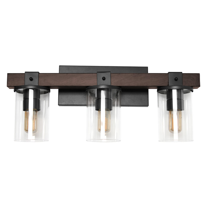 Elegant Designs Lantern 3-Light Bath Vanity - Brown