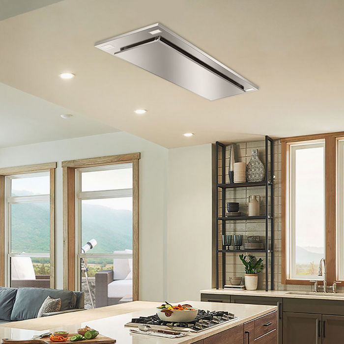 Victory 36\" 600 CFM Flush Ceiling Mount Range Hood Stainless Steel - Sunset-36