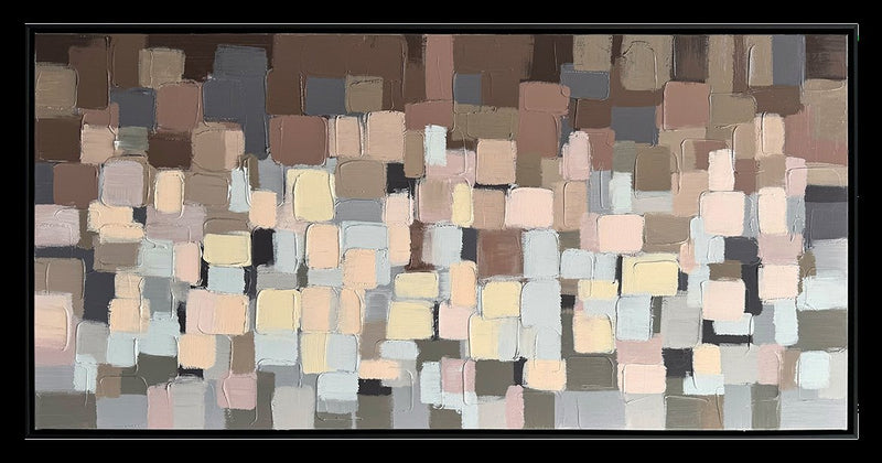 Pulse Hand-Painted Heavy Textured Wall Art – 60\" x 30\"