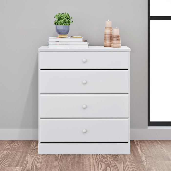 Astrid 4-Drawer Dresser - White