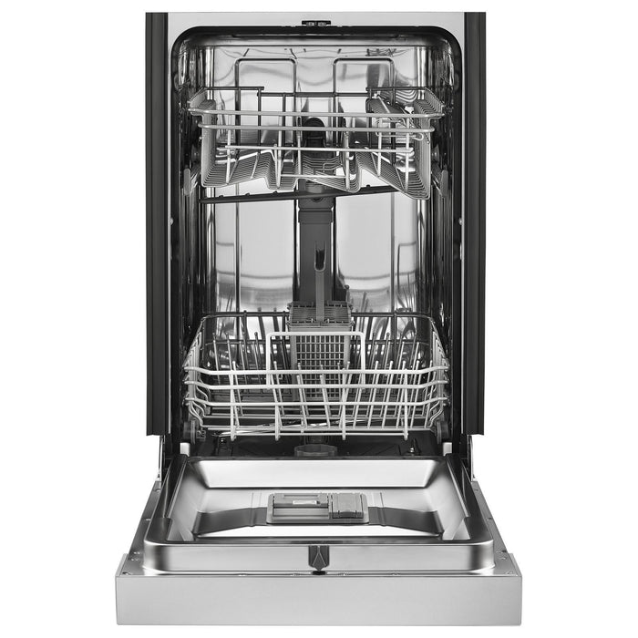Whirlpool 18\" 50 dBA Built-In Front-Control Dishwasher - Monochromatic Stainless Cabinet - WDPS5118PM
