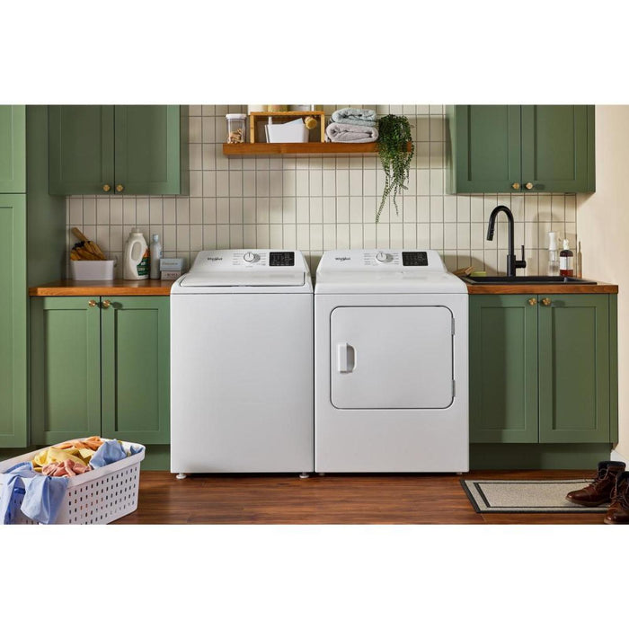 Whirlpool 4.8 Cu. Ft. Top Load Washer and 7 Cu. Ft. Electric Dryer with AutoSensing - White