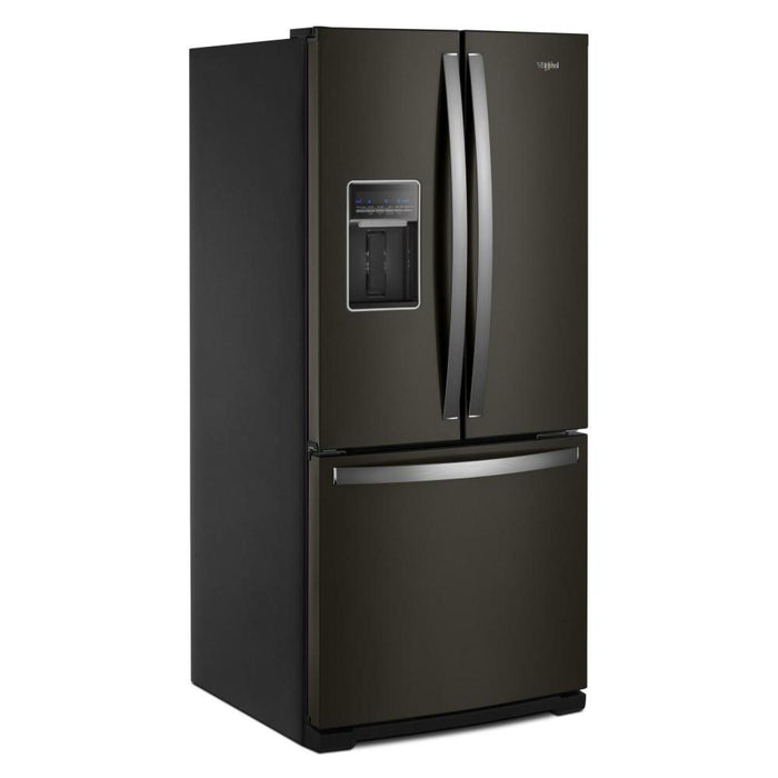 Whirlpool 30\" 20 Cu. Ft. French-Door Refrigerator - Black Stainless - WRF560SEHV
