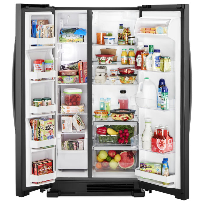 Whirlpool 33\" 22 Cu. Ft. Side-by-Side Refrigerator - Black - WRS312SNHB
