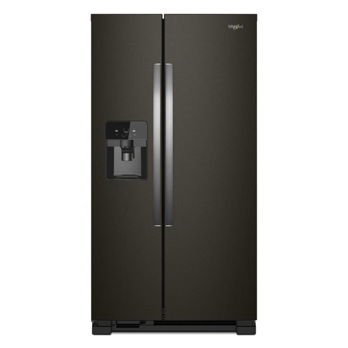 Whirlpool 36\" 25 Cu. Ft. Side-by-Side Refrigerator - Black Stainless - WRS325SDHV