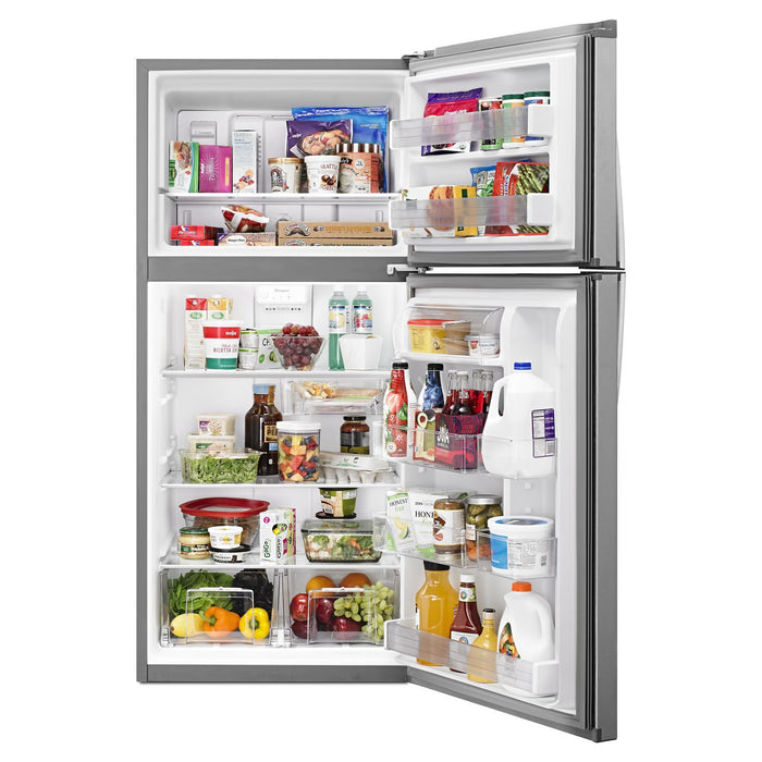 Whirlpool 30\" 19.2 Cu. Ft. Top-Mount Refrigerator - Monochromatic Stainless Steel - WRT549SZDM