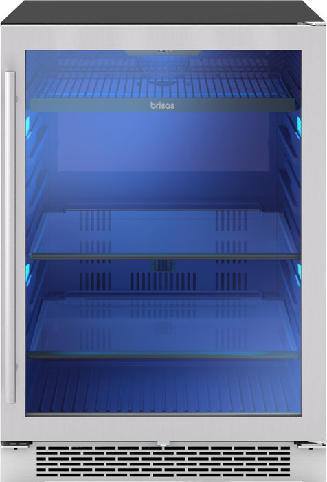 Brisas by Zephyr 24\"  Beverage Cooler with 8-Bottle Single Zone - Stainless Steel - BBV24C01AG