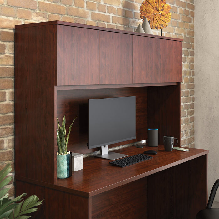 Affirm 59.06\" Commercial Grade Office Hutch with 2 Cabinets - Classic Cherry