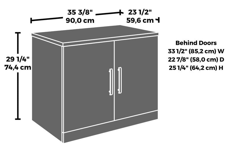 Affirm 35.43\" Commercial Grade Storage Cabinet - Noble Elm