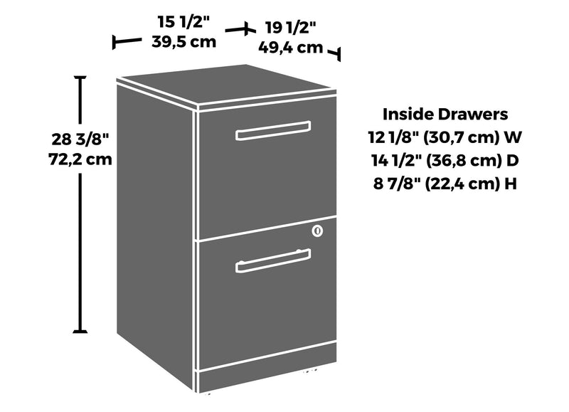 Affirm 15.55\" Commercial Grade 2-Drawer Filing Cabinet - Classic Cherry
