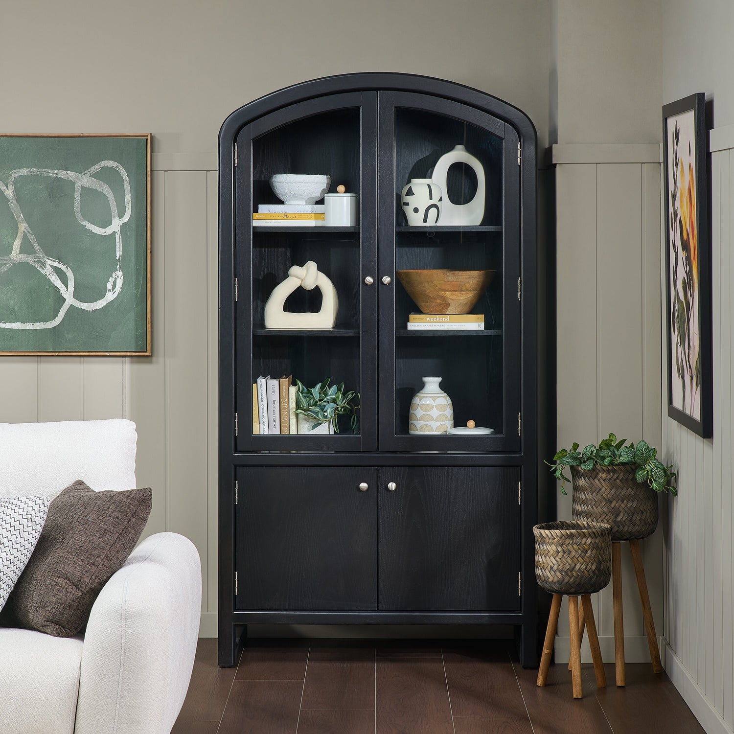 Alma Dining Curio Cabinet with Storage, 42
