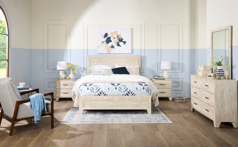 Arbor Bedside 2-Drawer Nightstand, 20.1\"W x 23.8\"H - Driftwood White