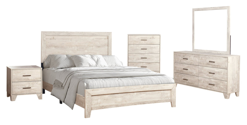 Arbor Bedside 2-Drawer Nightstand, 20.1\"W x 23.8\"H - Driftwood White