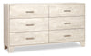 ["Arbor Bedroom 6-Drawer Dresser, 58.7\"W x 33.3\"H - Driftwood White"]