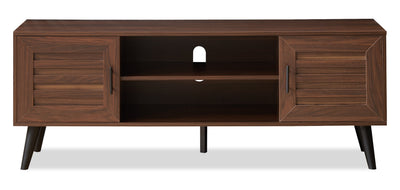 Archer 55" Modern TV Stand with Storage for TVs up to 58"- Dark Walnut | Meuble pour téléviseur moderne Archer de 55 po avec rangement pour téléviseurs de jusqu’à 58 po - noyer foncé