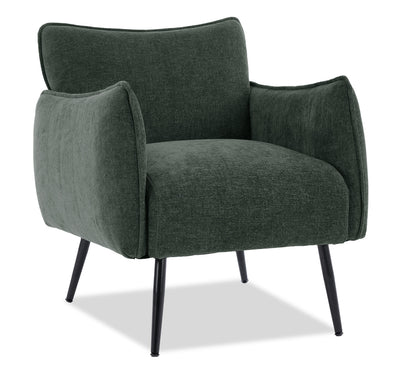 Arlo 29.5" Linen-Look Fabric Accent Chair – Green | Fauteuil d’appoint Arlo de 29,5 po en tissu d’apparence lin - vert