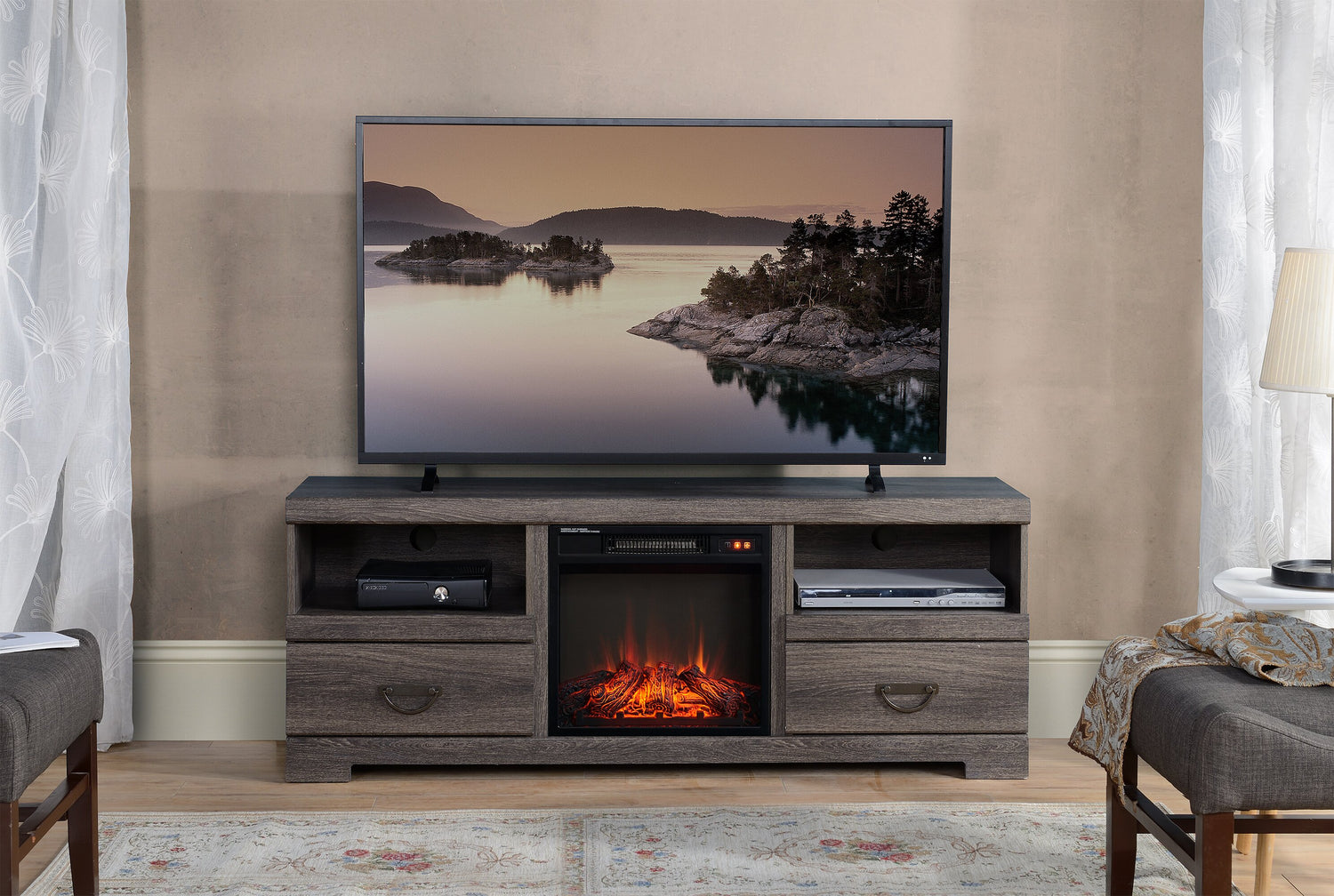 Fireplace tv stand brick hotsell