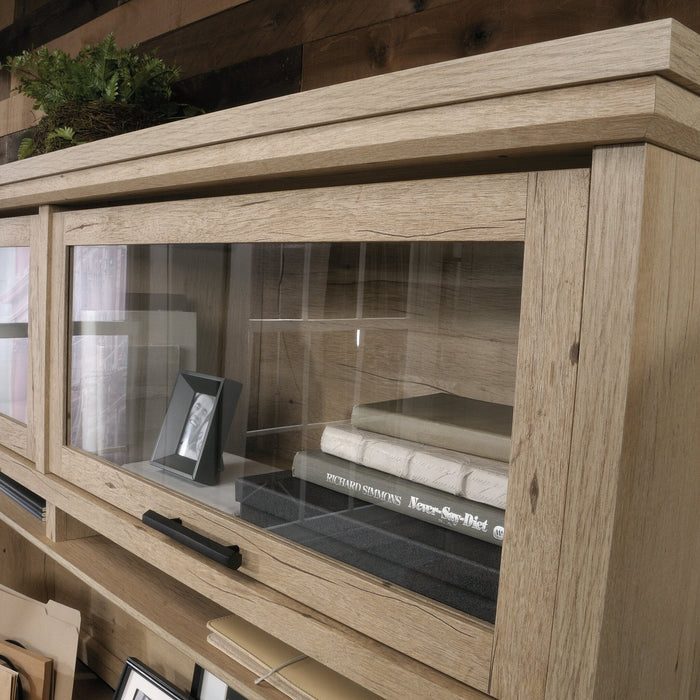 Aspen Post 65.12\" Commercial Grade Office Hutch with 2 Glass Doors - Prime Oak