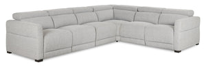Aspen 4-Piece Power Reclining Sectional with Armless Chair - Grey