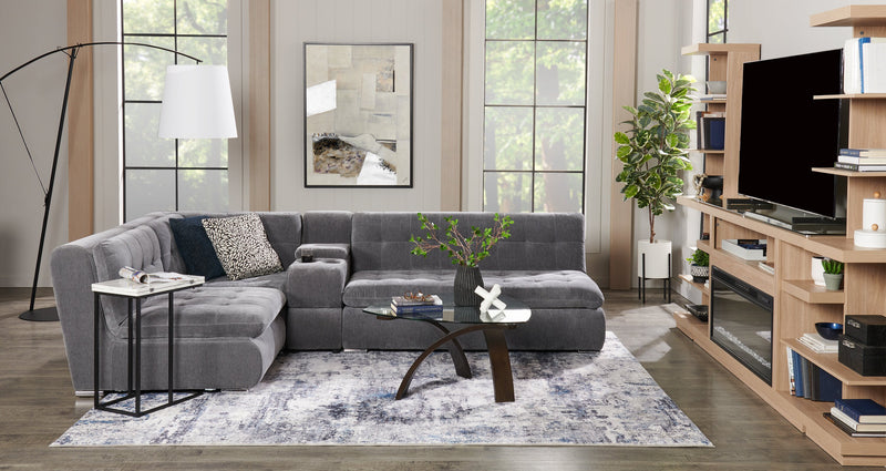 Axel 74\" 3-Piece Entertainment Centre with Electric Fireplace and Storage for TVs up to 85\"- Taupe
