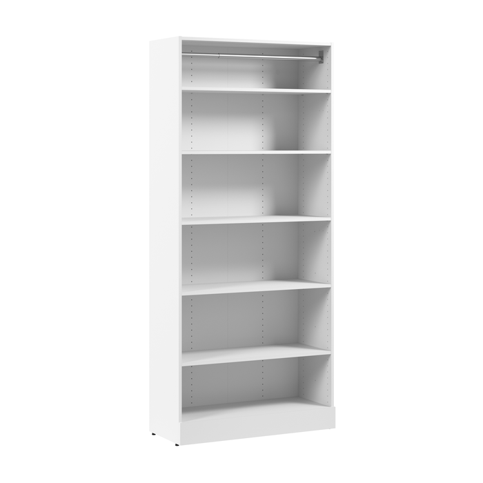 Bestar Florence 35\" Modular Reach-In/Walk-In Closet System with Shelves - White