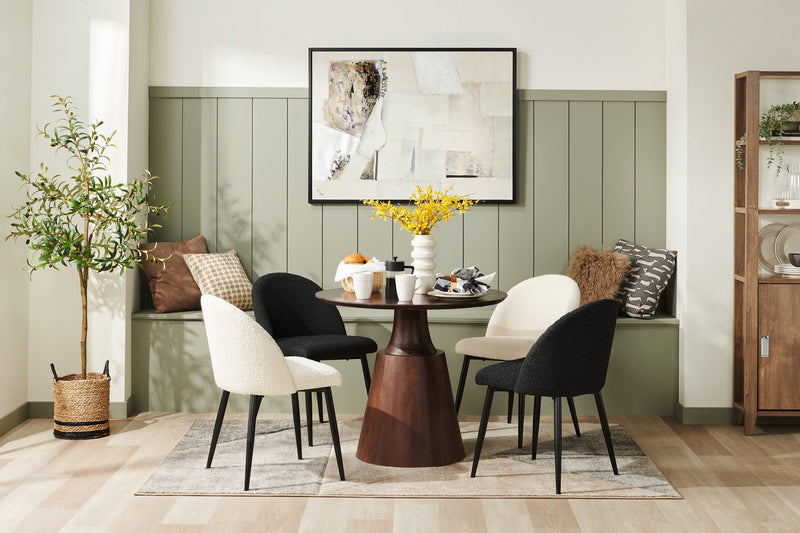 Bali Dining Table, Mango Wood, Pedestal Base, 36\"W Round - Brown