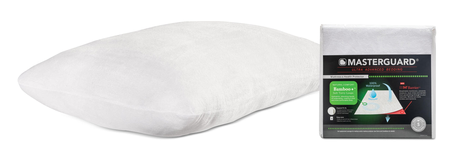 Masterguard Padding Masterguard® Bamboo™ Full Mattress Protector with 1 Standard Pillow ...