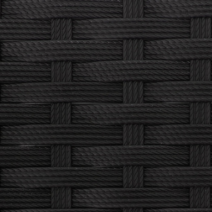Barbados 6-Piece Outdoor Patio Set with 3 Corner Chairs, 2 Armless Chairs & Ottoman - Hand-Woven Resin Wicker, UV & Weather Resistant - Black/Green