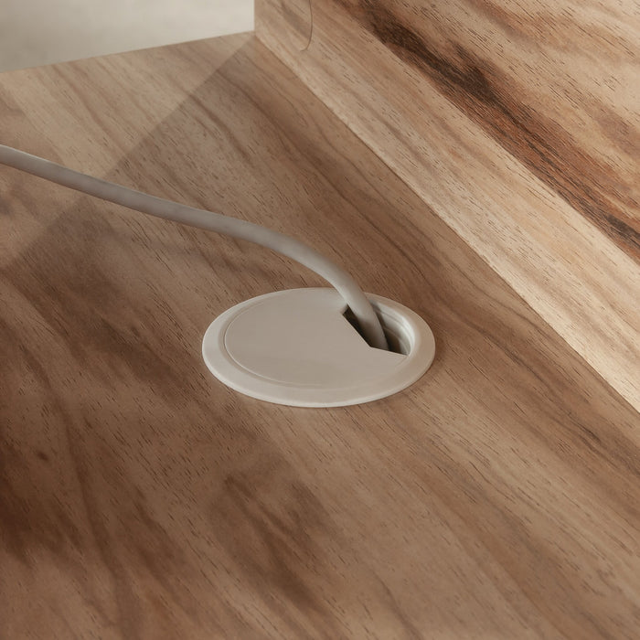 Bergen Circle 15.75\" Commercial Grade File Towwr with 2-Drawers & Cubby - Natural Wood 