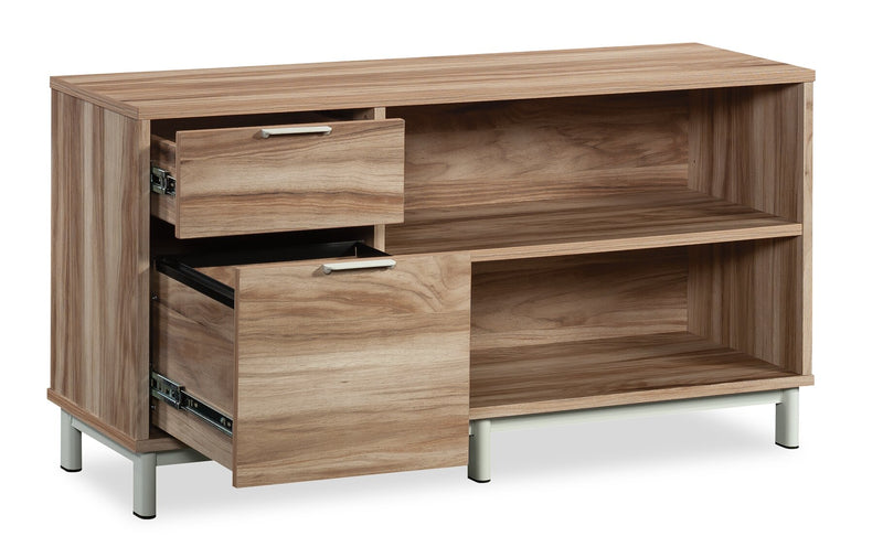 Bergen Circle 45.04\" Commercial Grade Credenza - Natural Woood