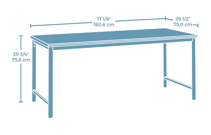 Bergen Circle 71.10\" Commercial Grade Table Office Desk - Natural Wood