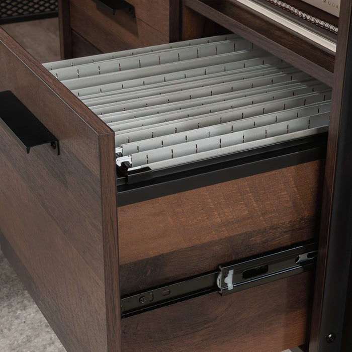 Briarbrook 65.98\" Commercial Grade L-Shaped Computer Office Desk with 3-Drawers - Brown