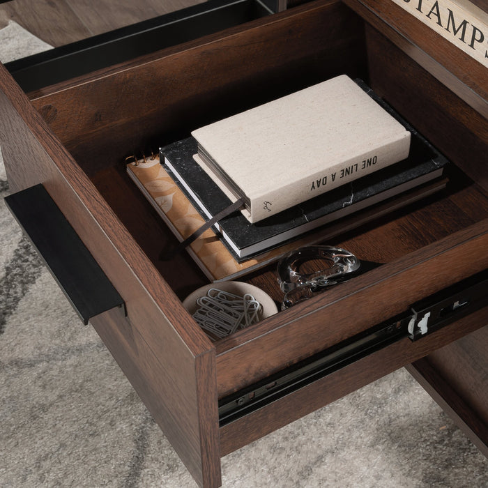 Briarbrook 65.98\" Commercial Grade L-Shaped Computer Office Desk with 3-Drawers - Brown