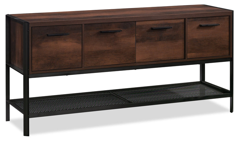 Briarbrook 64.02\" Commercial Grade Office Credenza with 2-Drawers & Cabinets - Brown