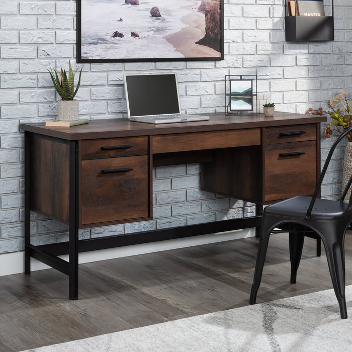 Briarbrook 60\" Commercial Grade Computer Office Desk with 5-Drawers - Brown