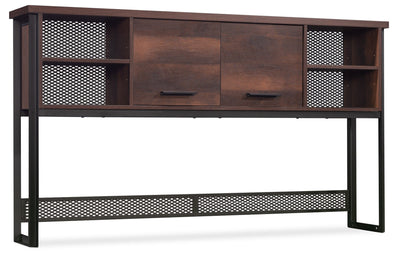 Briarbrook 64.57" Commercial Grade Large Hutch with Cubbyholes - Brown|Grande crédence Briarbrook de 64,57 po de qualité commerciale avec compartiments ouverts - brune