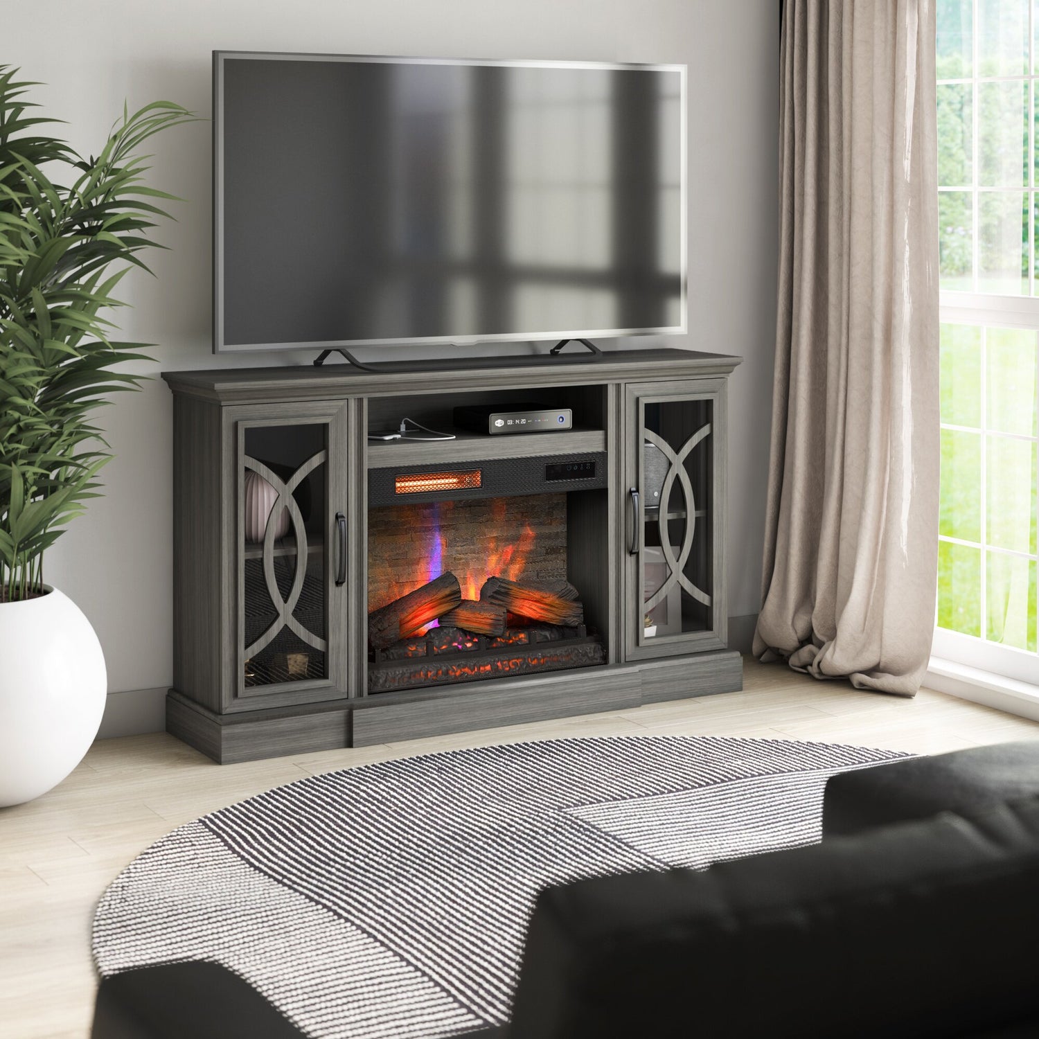 Calie entertainment center electric fireplace hotsell