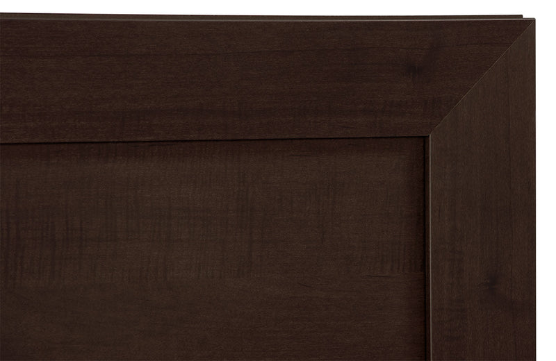Yorkdale 5pc Bedroom Set with Panel Bed, Dresser & Mirror, Brown - Queen Size