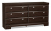 ["Yorkdale Bedroom 6-Drawer Dresser, 61.4\"W x 32.3\"H, Made in Canada - Brown"]