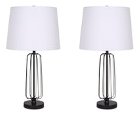 Clare 2-Piece Table Lamp Set with USB Port 