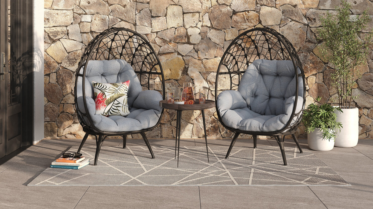 Morrisons Rattan Garden Morrisons Piece Patio Set Sun Loungers