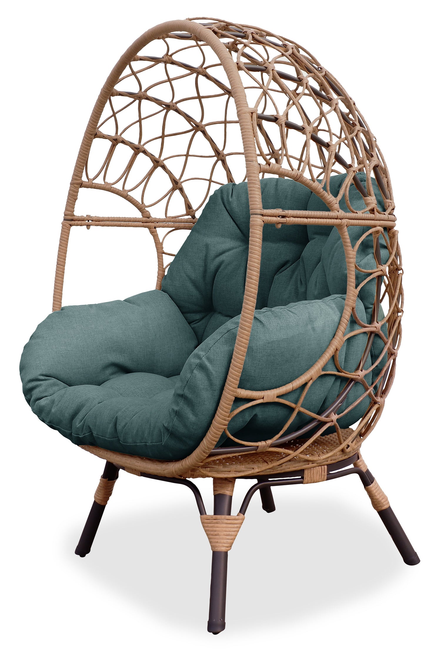 Kort Coco Outdoor Patio Egg Chair Hand-Woven Resin Wicker