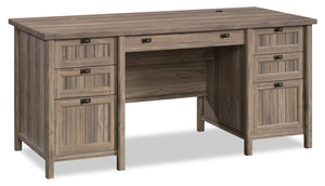 Costa Commercial Grade Executive Desk - Washed Walnut