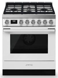 Smeg Portofino 3.6 Cu. Ft. Dual Fuel Range - CPF30UGMWH